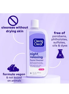 Clean & Clear Clean & Clear Night Relaxing Deep Cleaning Face Wash, 8 Fluid Ounce (Packaging May Vary)  - Image 5