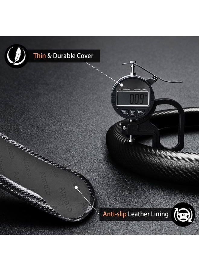 Aimato Customized Steering Wheel Cover for Dodge RAM 1500 2012-2018,RAM 1500 Classic 2019-2023,RAM 2500/3500/4500/5500 2012-2018 Thin,Anti-Slip,Scratch-Resistant Exclusive Car Accessory for RAM - Image 4