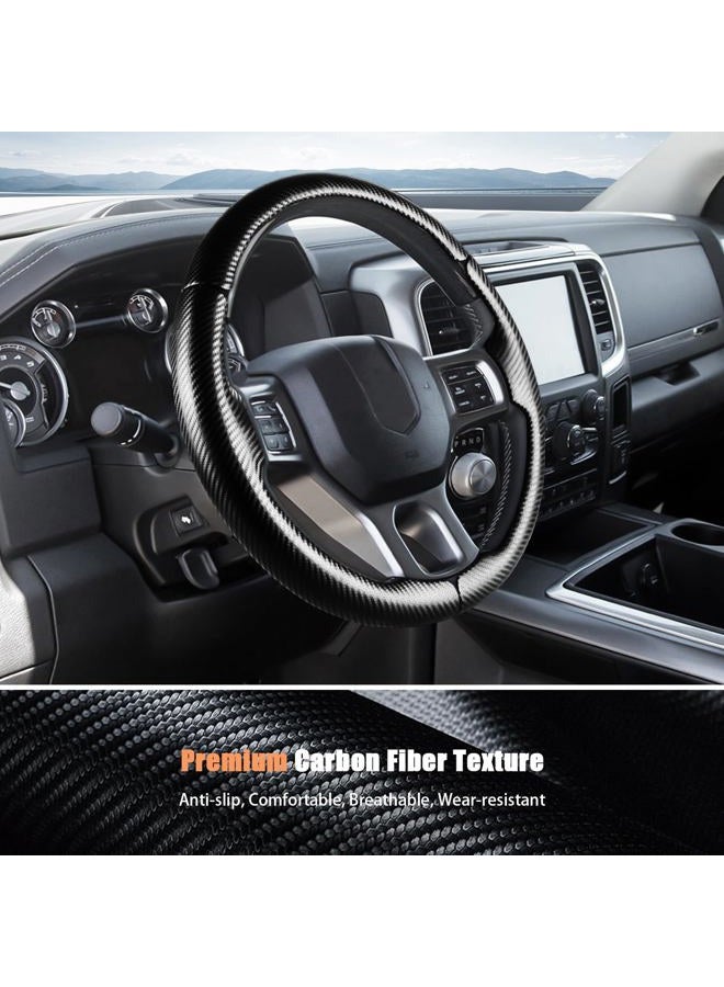 Aimato Customized Steering Wheel Cover for Dodge RAM 1500 2012-2018,RAM 1500 Classic 2019-2023,RAM 2500/3500/4500/5500 2012-2018 Thin,Anti-Slip,Scratch-Resistant Exclusive Car Accessory for RAM - Image 3