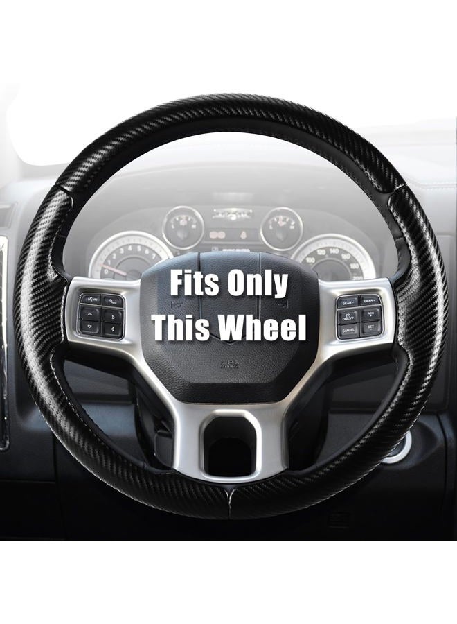 Aimato Customized Steering Wheel Cover for Dodge RAM 1500 2012-2018,RAM 1500 Classic 2019-2023,RAM 2500/3500/4500/5500 2012-2018 Thin,Anti-Slip,Scratch-Resistant Exclusive Car Accessory for RAM - Image 1