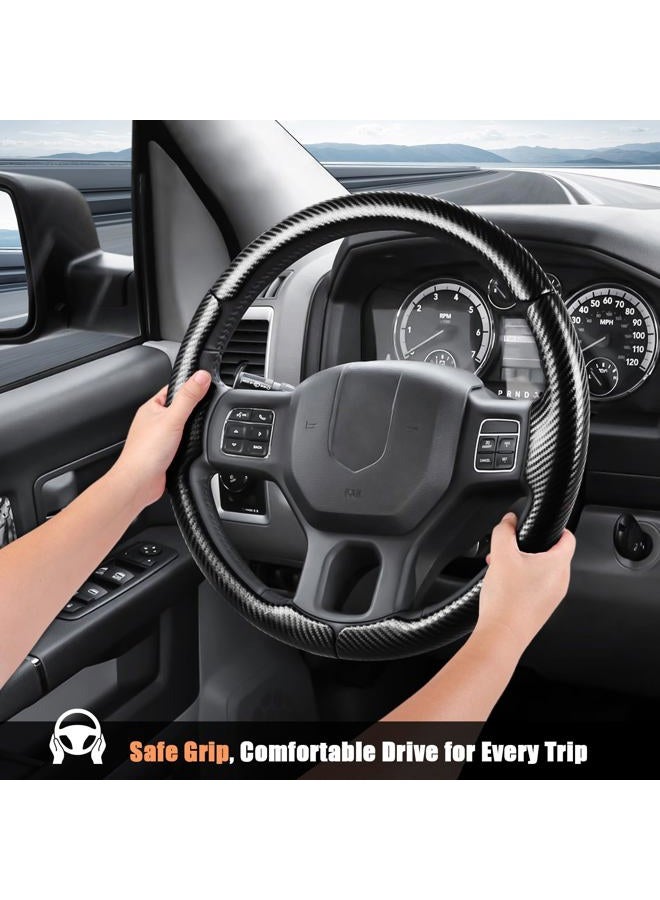 Aimato Customized Steering Wheel Cover for Dodge RAM 1500 2012-2018,RAM 1500 Classic 2019-2023,RAM 2500/3500/4500/5500 2012-2018 Thin,Anti-Slip,Scratch-Resistant Exclusive Car Accessory for RAM - Image 5