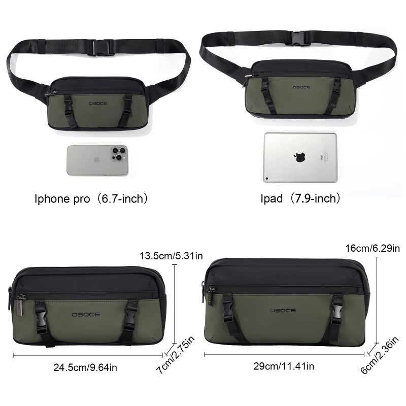 OSOCE Cross Body Fanny Pack for Men Women, Fashion Waist Packs, Crossbody Bags, Belt Bag with Adjustable Strap, Small - Image 4