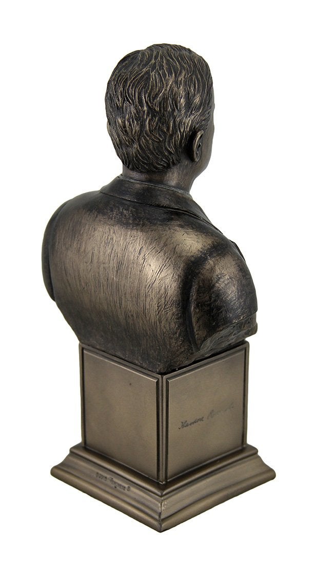 Veronese Design Veronese Design 7 1/2"" Tall Theodore Roosevelt bust on Inscribed Plinth Cold Cast Resin Antique Bronze Finish  - Image 4