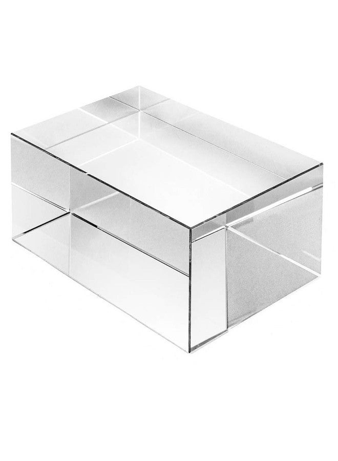 أملونج كريستال كتلة عرض كريستالية شفافة من أملونج (ليست أكريليك)، 6 بوصات × 4 بوصات × 2 بوصة - Image 1