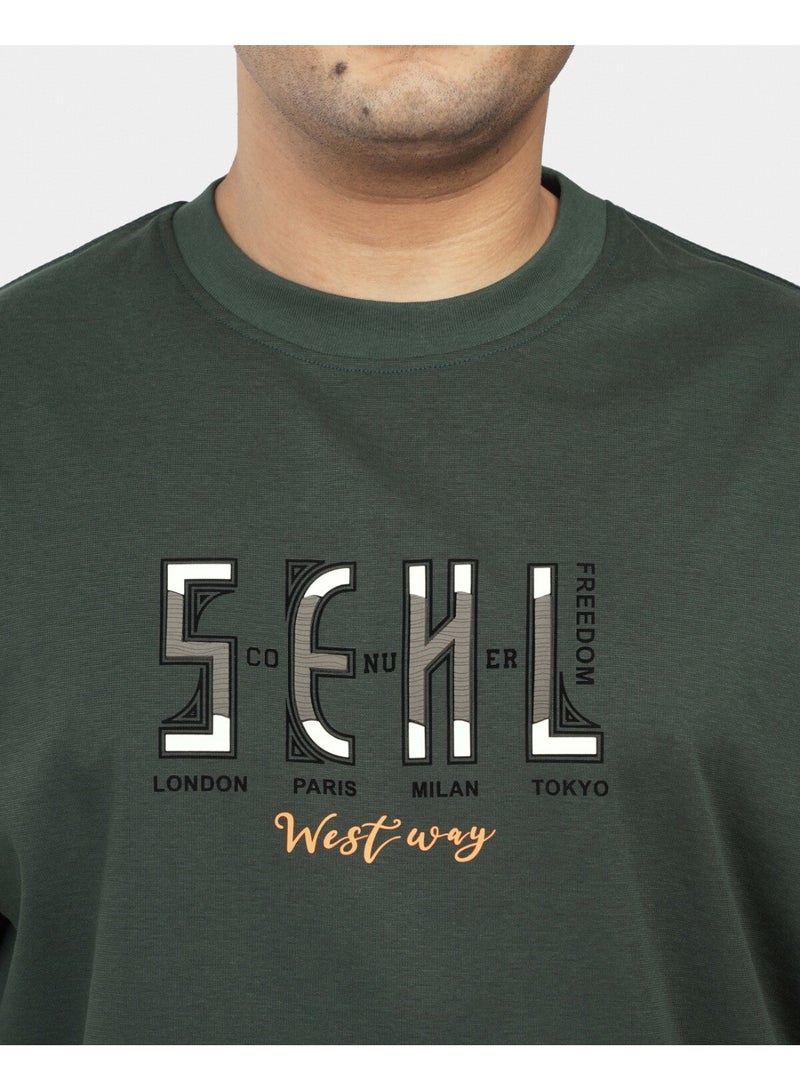 TORINESE "Seven Cities" Urban Culture Olive Oversize Tee - Image 4