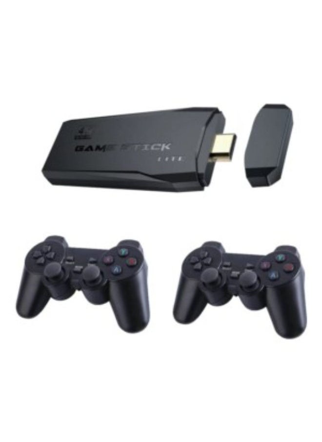 SHOPI 2.4G Wireless Controller Gamepad Console Stick Plug and Play Video Game Stick with 10000+ Games 9 Classic Emulators 4K High Definition HDMI Output for TV with Dual 2.4G Wireless Controllers - 64GB  - Image 1