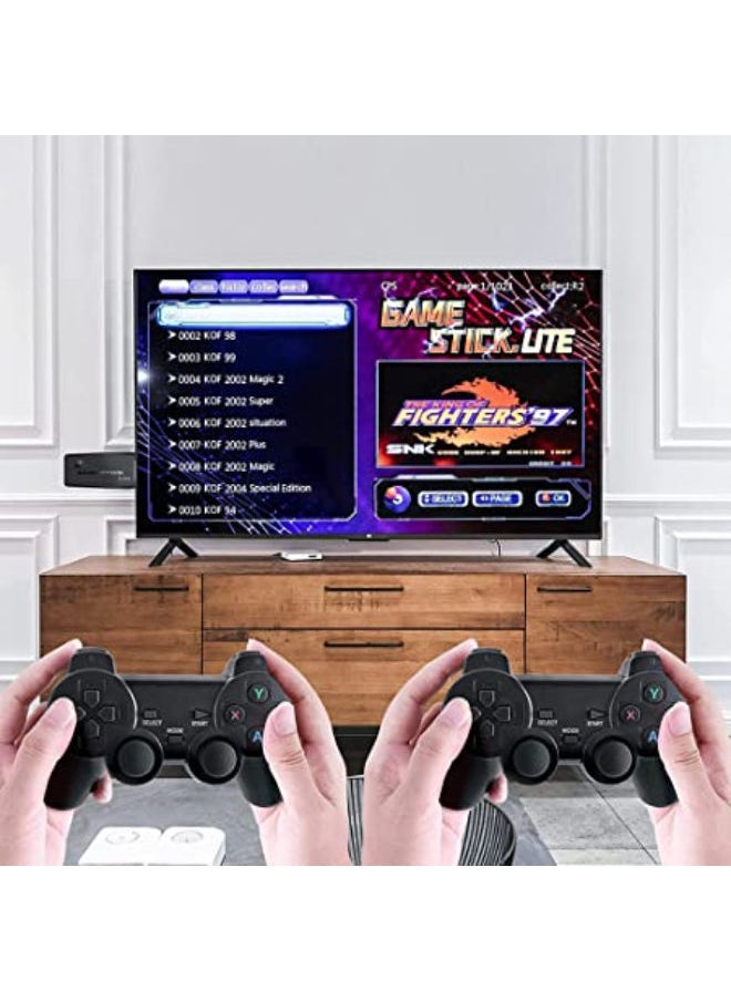 SHOPI 2.4G Wireless Controller Gamepad Console Stick Plug and Play Video Game Stick with 10000+ Games 9 Classic Emulators 4K High Definition HDMI Output for TV with Dual 2.4G Wireless Controllers - 64GB  - Image 3