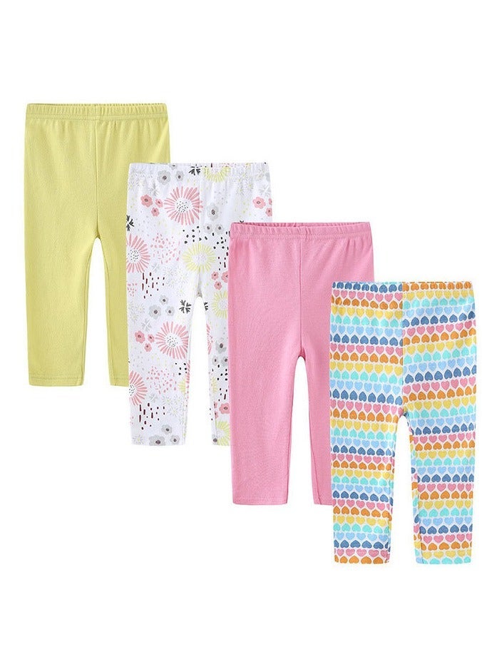 RedMapleTEK 4-Pack Of Elastic Breathable Cotton Trousers For Infants And Young Children - Image 1