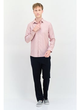 Selected Homme Men Regular Fit Solid Full Sleeves Casual Shirt, Pink  - Image 2