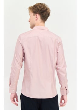 Selected Homme Men Regular Fit Solid Full Sleeves Casual Shirt, Pink  - Image 4