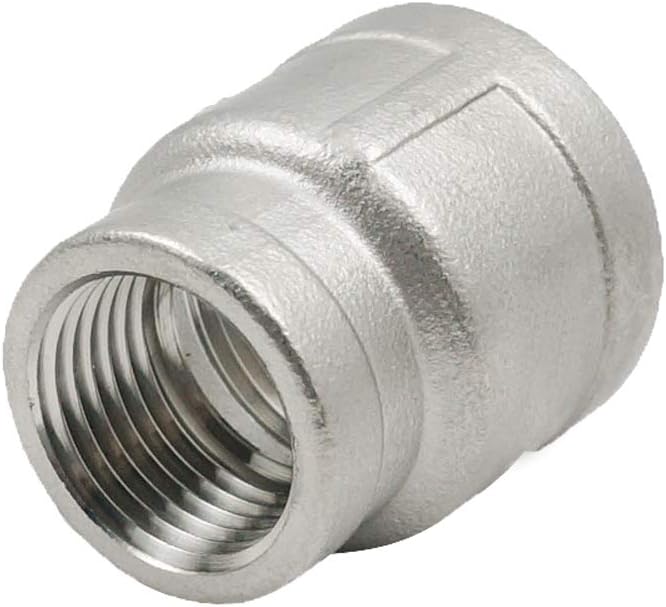 beduan موصل مخفض من الفولاذ المقاوم للصدأ، 3/4" x 1/2" أنثوي NPT موصل أنبوب مصبوب (I.D X I.D: 1" x 3/4") - Image 1