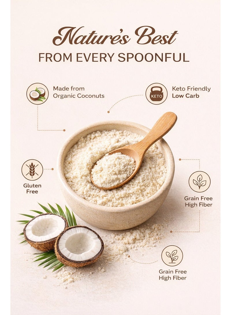 Elephant & Fig Tree Coconut Flour 450g, Gluten-Free, Keto-Friendly, Non-GMO , Made from Organic Coconut Extract, Ideal for Baking & Cooking - Image 2