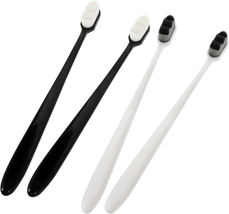 Extra Soft Wavy Bristles Toothbrush 4 Pack For Adults Sensitive Gums And Pregnant Women - Image 1