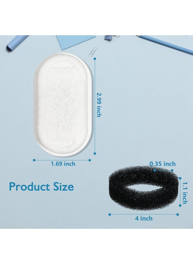 Relex 16PCS Cat Water Fountain Filters, Cats Fountain Filter Replacement for 108oz/3.2L & 67oz/2L Stainless Steel Cat Water Fountain, Pet Fountain Activated Carbon Replaced Filter - Image 5