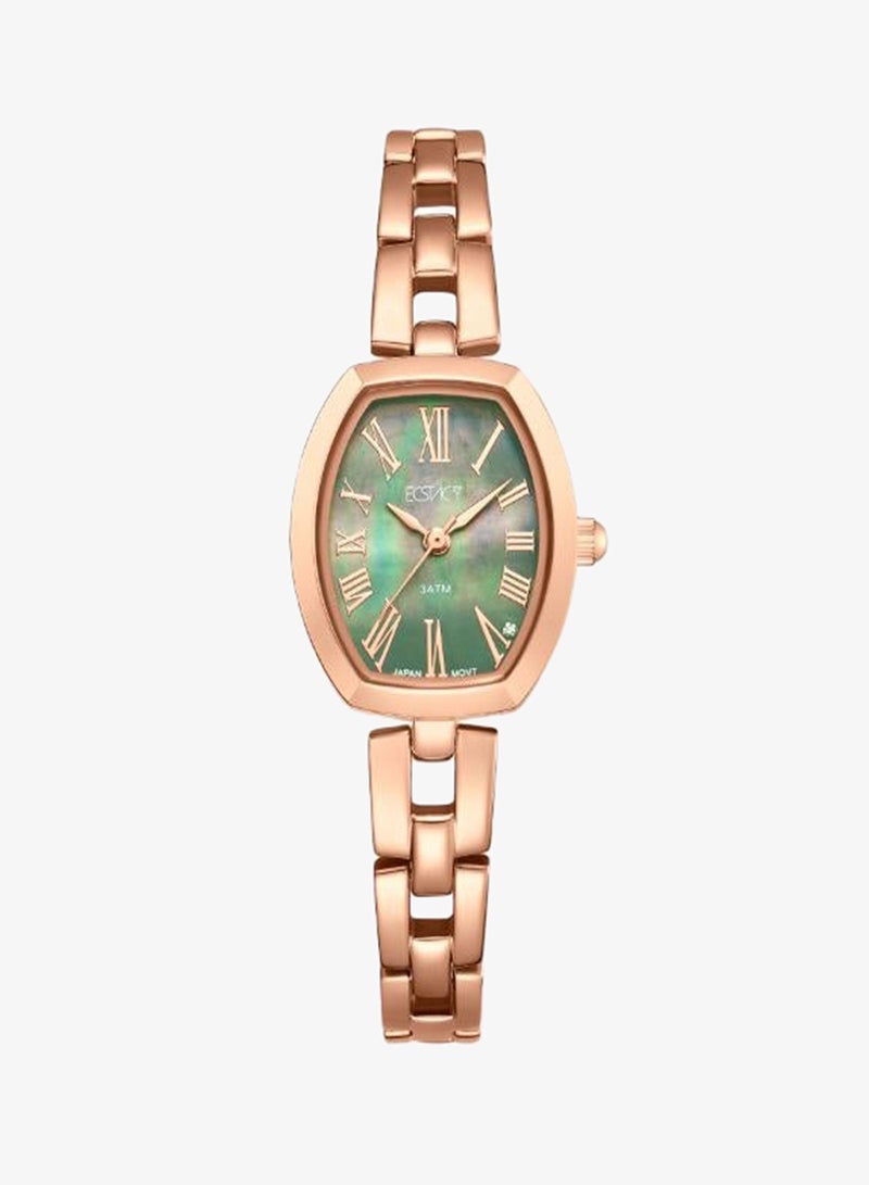 ECSTACY Women's 304 solid stainless steel Analog Watch E25512-RBKG - 20.5 mm - Image 1