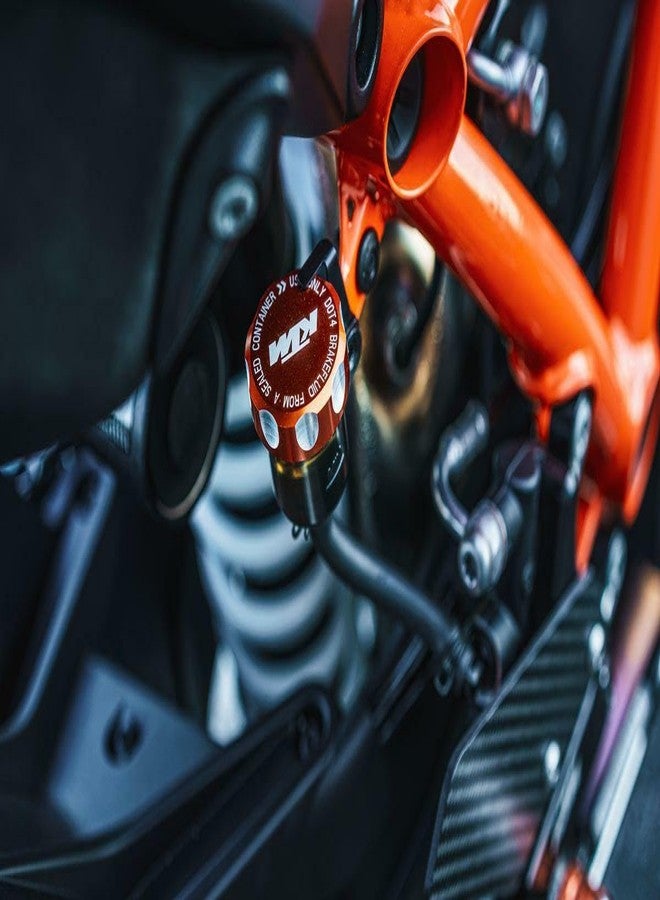 KTM Rear Brake Reservoir Cap 690 1190 1290 2008-2017 RC8 Duke Adventure SuperDuke 61313962000 - Aluminium - Orange - Image 2