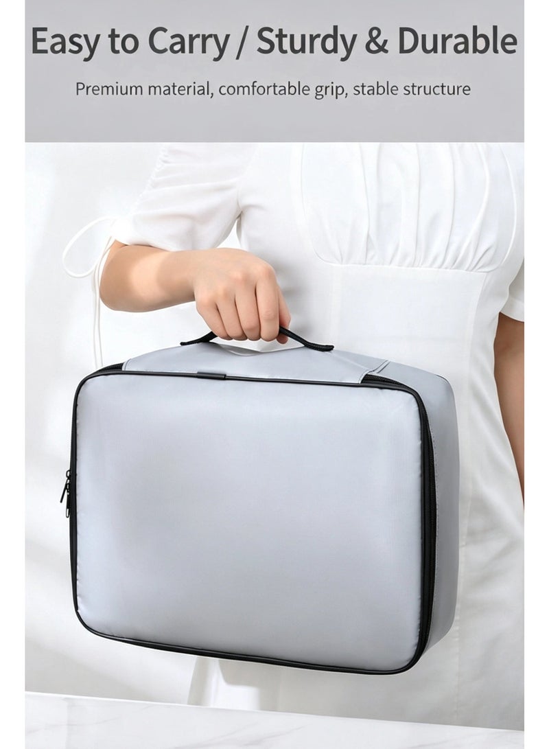 Large Capacity Document Storage Bag with Combination Lock Waterproof Certificate Organizer for Travel - Image 5