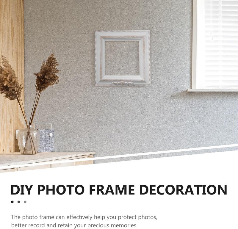 Yardwe Vintage Wood Photo Frame 14.5x14.5cm Desktop Picture Holder Decorative Retro Photograph Display for Home Décor and Bedroom Tabletop Use - Image 3