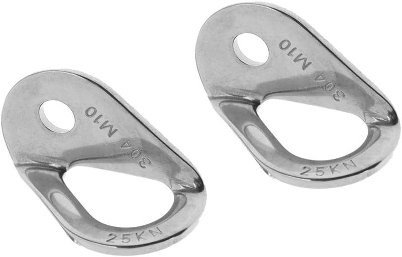 klarako 2 Pieces Outdoor Durable 304 Stainless Steel 25KN 5620 LBS Anchor Plate Rock Climbing Bolt Hanger - Image 2