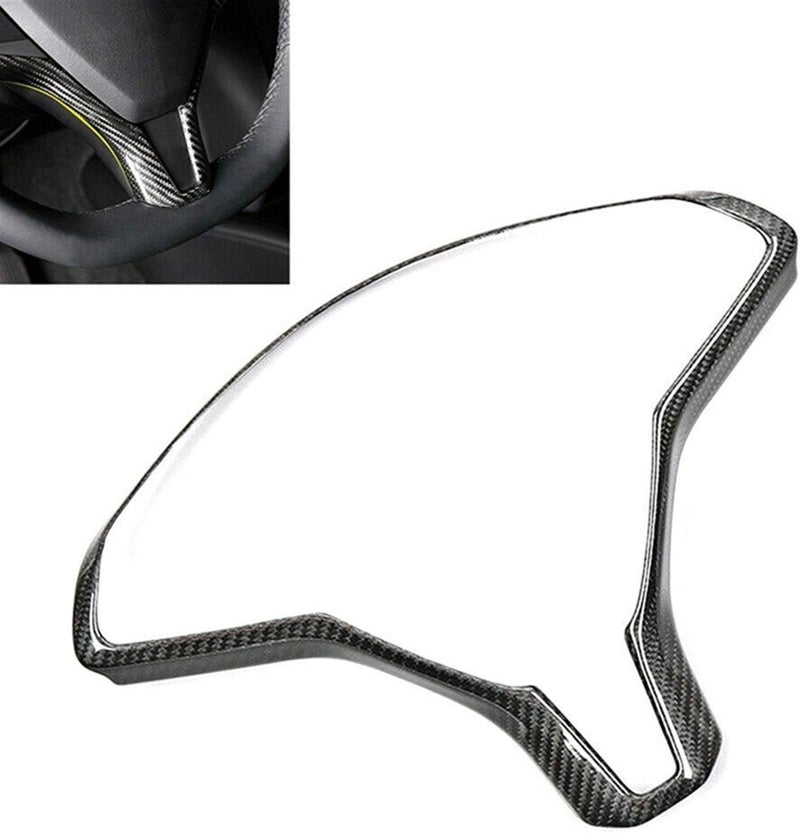 DEMULAX Carbon Fiber Steering Wheel Frame Trim for Tesla - Image 3