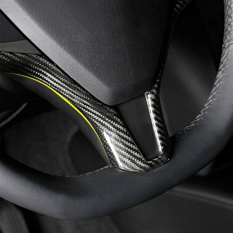 DEMULAX Carbon Fiber Steering Wheel Frame Trim for Tesla - Image 5