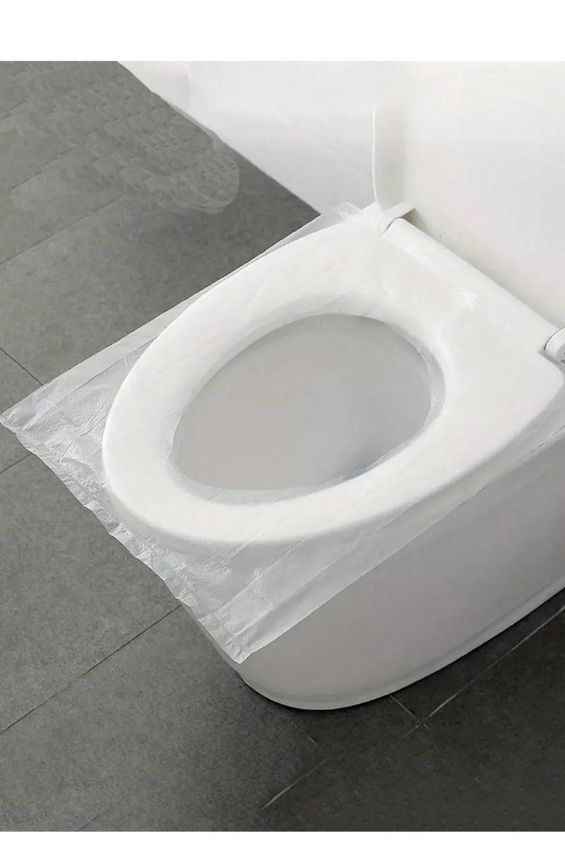 Pack Of 50 Pcs Disposable Toilet Seat Covers, antibacterial Waterproof Portable Potty Toilet Seat insulation Cover for Kids, Pregnant Travel, Hospital, Public Toilet, Hotel, Wrapped Pocket Size, restroom plastic bags - Image 3