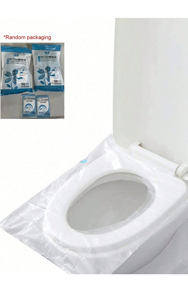 Pack Of 50 Pcs Disposable Toilet Seat Covers, antibacterial Waterproof Portable Potty Toilet Seat insulation Cover for Kids, Pregnant Travel, Hospital, Public Toilet, Hotel, Wrapped Pocket Size, restroom plastic bags - Image 5