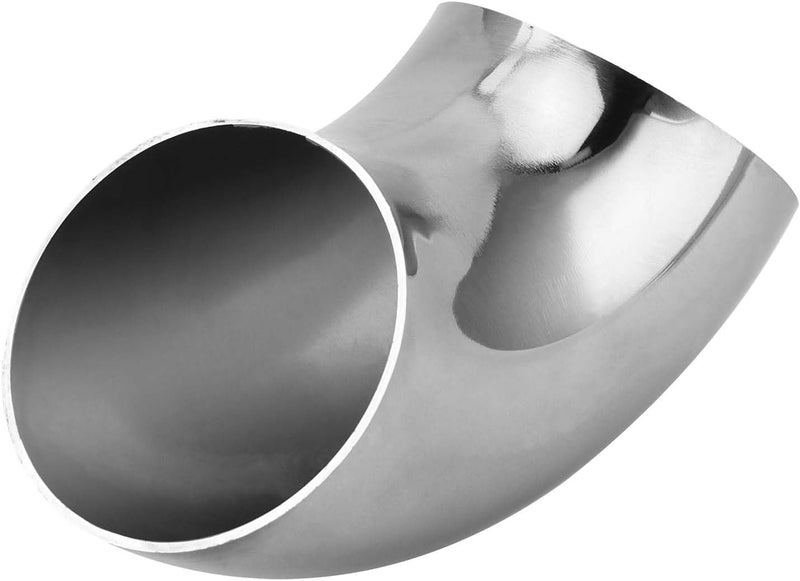 JAPCHET 8 Pack 25 Inch 90 Degree Mandrel Bend Elbow 304 Stainless Steel Exhaust Pipe Elbow for Stair Balcony and Deck 006 in  15 mm Thickness - Image 3