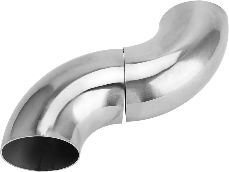 JAPCHET 8 Pack 25 Inch 90 Degree Mandrel Bend Elbow 304 Stainless Steel Exhaust Pipe Elbow for Stair Balcony and Deck 006 in  15 mm Thickness - Image 5
