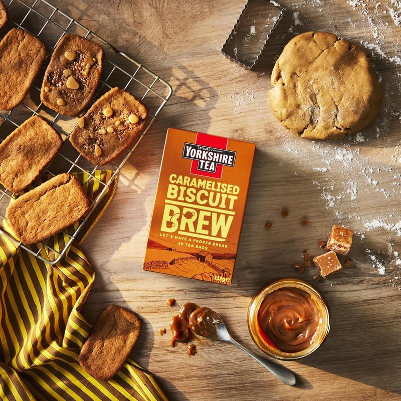 Yorkshire Tea Caramelized Biscuit Flavored Tea Bags - Pack of 4 (160 Sachets) - Image 2