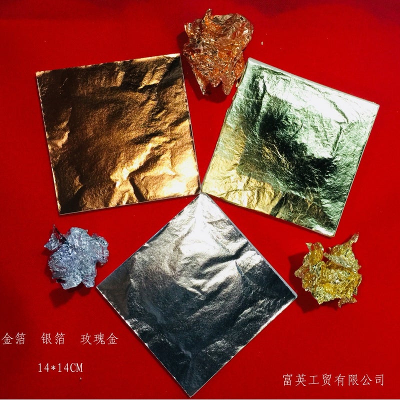 Factory Goods Gold Foil Paper Imitation Gold Foil Painting Nail Art Decoration Imitation Silver Foil Rose Gold Copper Foil Goldleaf - Image 2