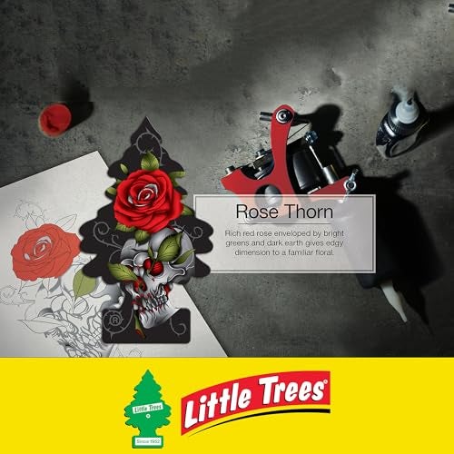 Little Trees Rose Thorn Air Freshener | Bold Floral Fragrance | Iconic Tree Hanging Design | For Car, Home, Wardrobe | Imported from USA - Image 5