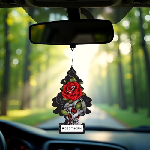 Little Trees Rose Thorn Air Freshener | Bold Floral Fragrance | Iconic Tree Hanging Design | For Car, Home, Wardrobe | Imported from USA - Image 3