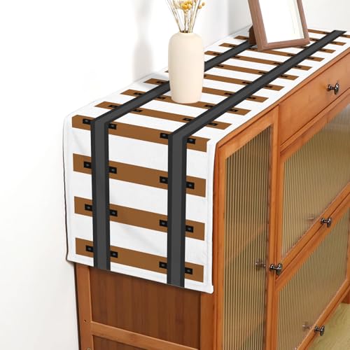 Buxiuer Polar Railroad Train Track Table Runner Christmas Train Express Birthday Party Decoration Wild West Dining Room Home Kitchen Island Decor (13" x 72") - Image 5