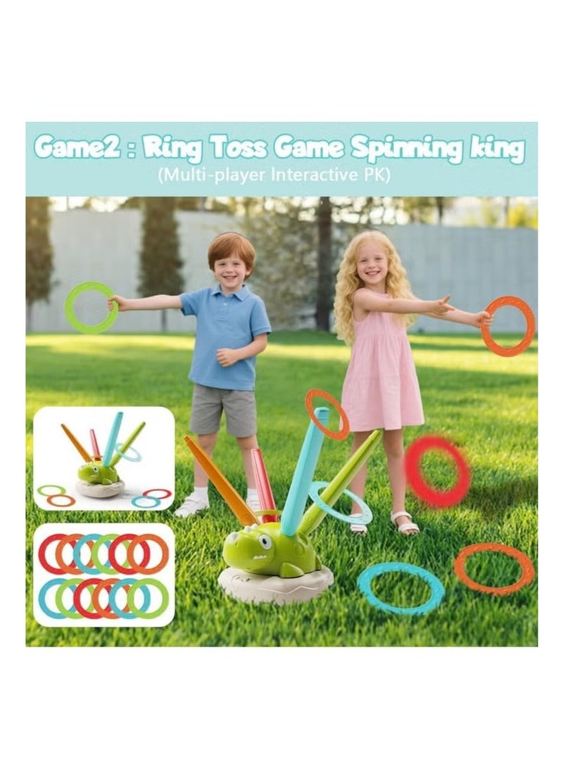 Urban Trendo 3-in-1 Dinosaur Rocket Launcher, Ring Toss & Musical Jumping Toy for Kids, Remote Control Outdoor & Indoor Toys for Boys and Girls - Image 4