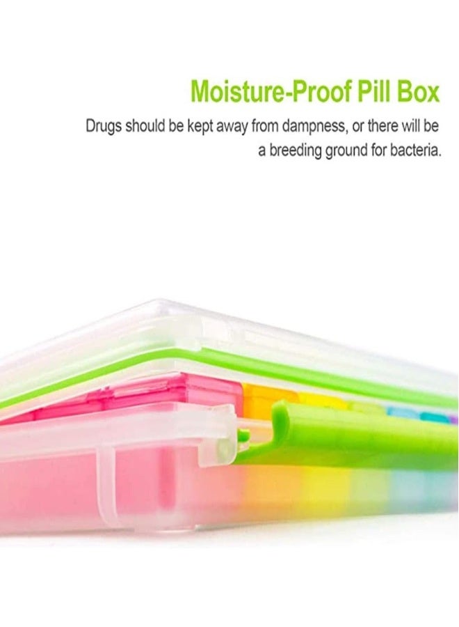 Pill Box Organiser 7 Day Pill Dispenser Weekly 3 Times a Day with case for Travel, Vitamin Fish Oil Container Planner BPA Free - Image 4