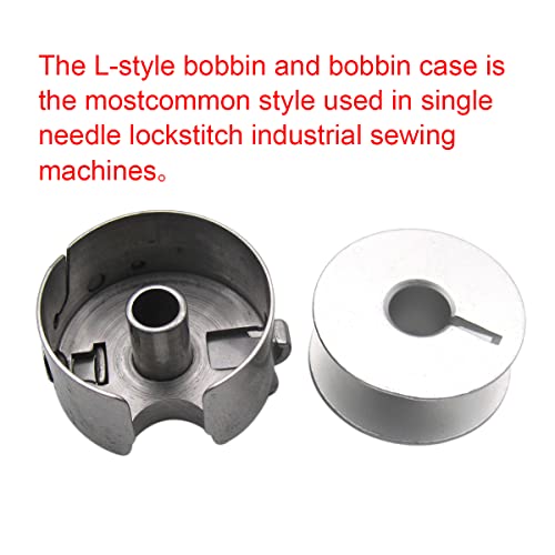 ckpsms Brand 5PCS L Style Bobbin Cases and 20PCS L Style Aluminum bobbins Compatible withReplacement for JUKI Brand CONSEW Brand Singer Brand Brother Brand Single Needle lockstitch Sewing Machine - Image 3