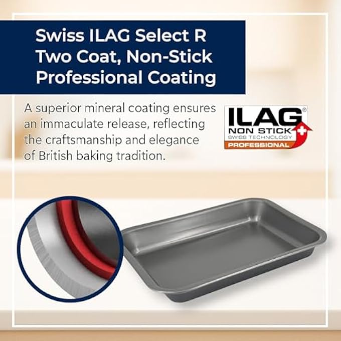 2X 23Cm Superior Double Coated Non Stick Single Portion Oven Tray Roasting Pans Made In England - Image 5