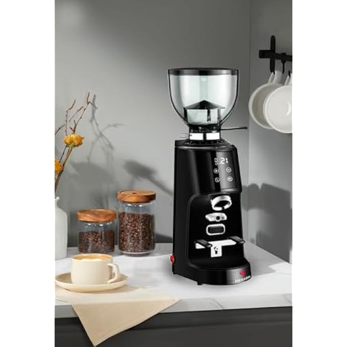 Mebashi Coffee Grinder Digital Touch Screen 350G Capacity 64Mm Stainless Steel Flat Burr 100 Grind Settings Imd Touch Screen MeCg2300180W - Image 3