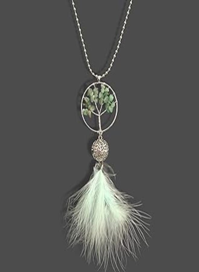 Mirror Accessory with Dream Catcher-Mint Green