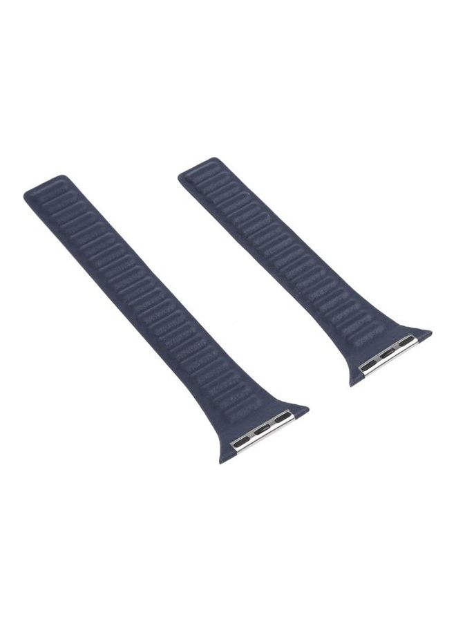 NIBEMINENT Slimming Loop Magnetic Replacement Watchband For Apple Watch Series 7 45mm/6 & Se 5 4 44mm/3 2 1 42mm Saddle Brown - Image 3