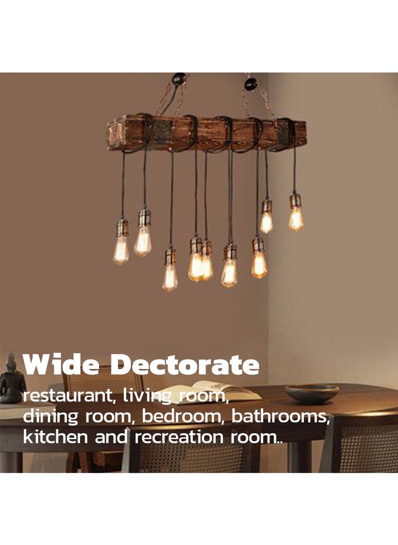 MODI - 2 Pcs Vintage Edison Style LED Filament Bulb ST64 6W Light 2700K Warm White E27 B22 Amber Glass Dimmable LED bulb for Home Indoor Decoration, Interior, Chandelier, Room Decor And More - Image 1