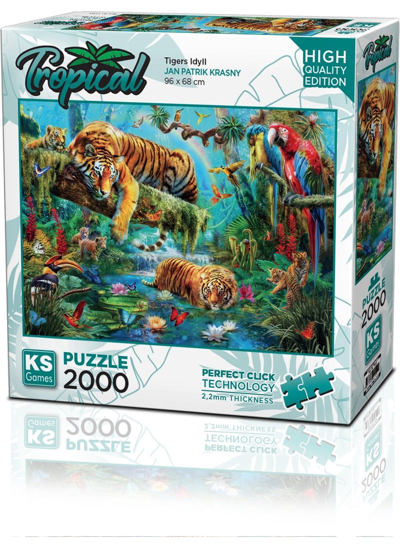 KS Games لعبة بازل نمور 2000 قطعة  - Image 1