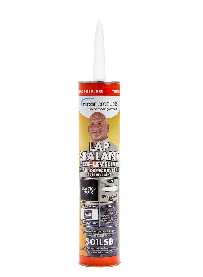 Dicor 501Lsb 1 Haps Free Self Leveling Lap Sealant For Horizontal Surfaces 10.3 Oz Black Secure Ideal For Rv Roofing Maintenance Repair Appliance Application - Image 1