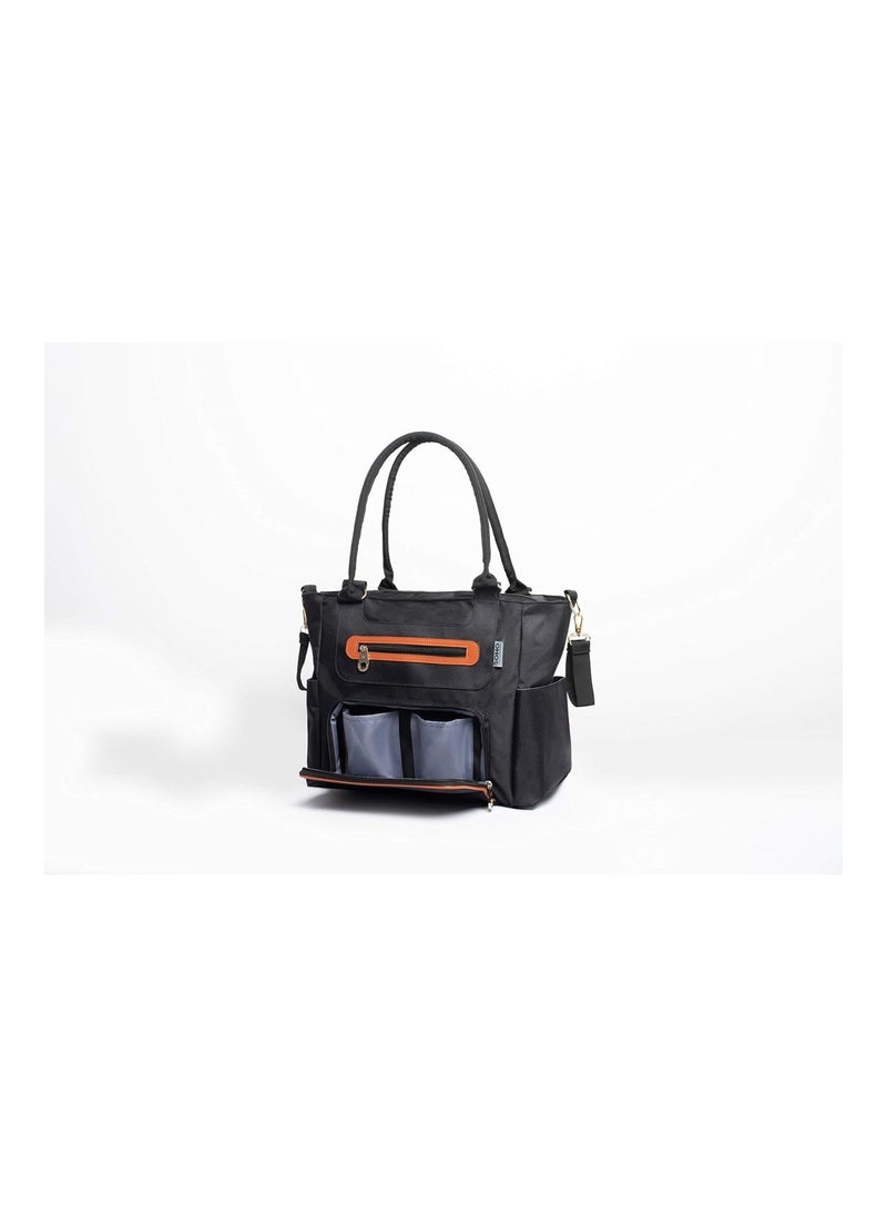 SoHo Designs - Grand Central Station Diaper Bag 7Pc Black - Image 1