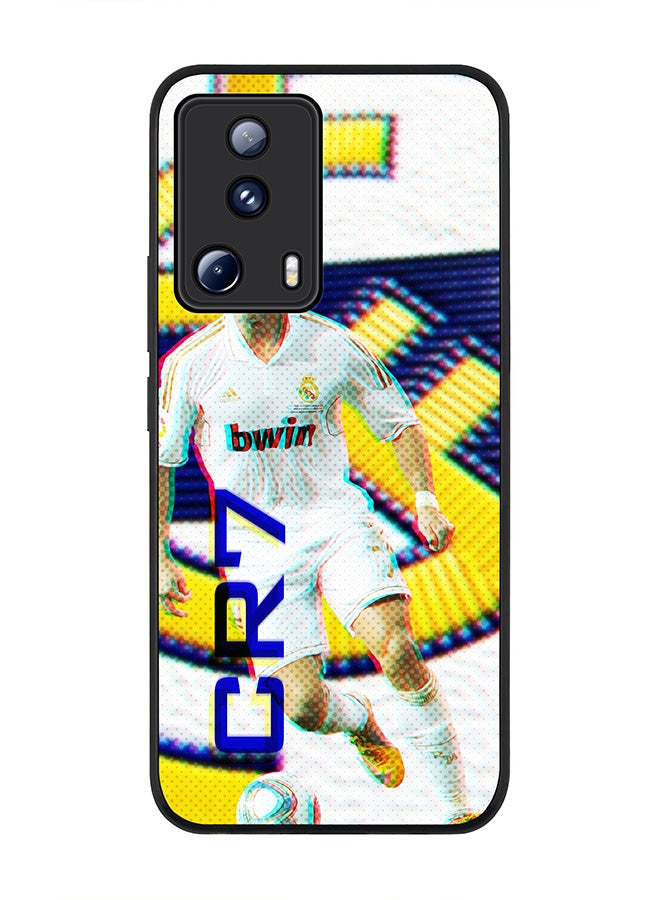 Stylizedd Rugged Black edge case for Xiaomi 13 Lite 5G / Xiaomi Civi 2 5G, Slim fit Soft Case Flexible Rubber Edges Anti Drop TPU Gel Thin Cover -  CR7 Real Madrid - Image 1