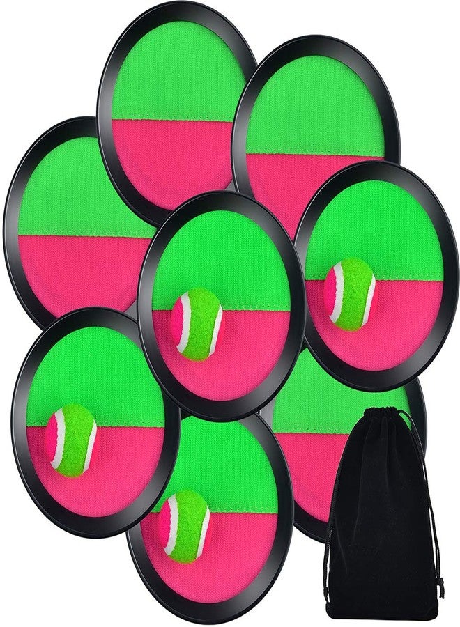 WXJ13 4 Sets Paddle Catch Ball and Toss Game 15.5cm Velcro Catch Ball Set for Sport with a Bag - Image 1