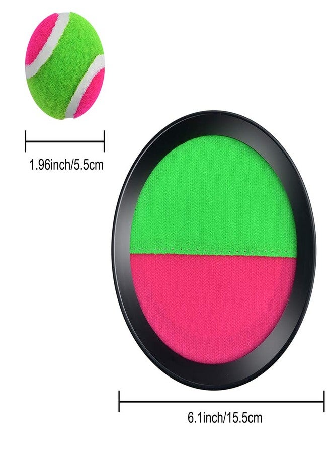 WXJ13 4 Sets Paddle Catch Ball and Toss Game 15.5cm Velcro Catch Ball Set for Sport with a Bag - Image 3