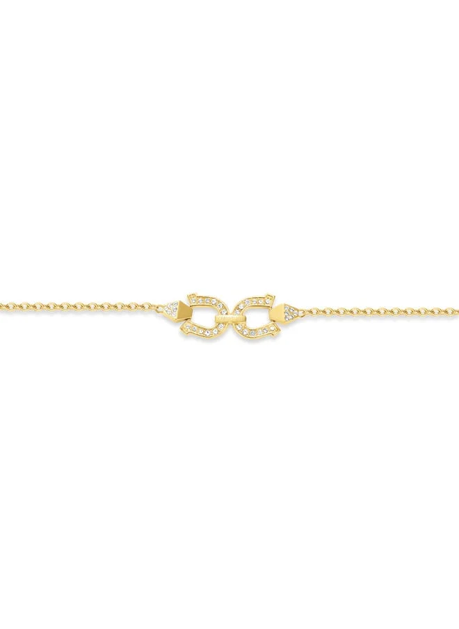 CERRUTI 1881 Gabriella Gold Plated Bracelet for Women with Crystals Charms