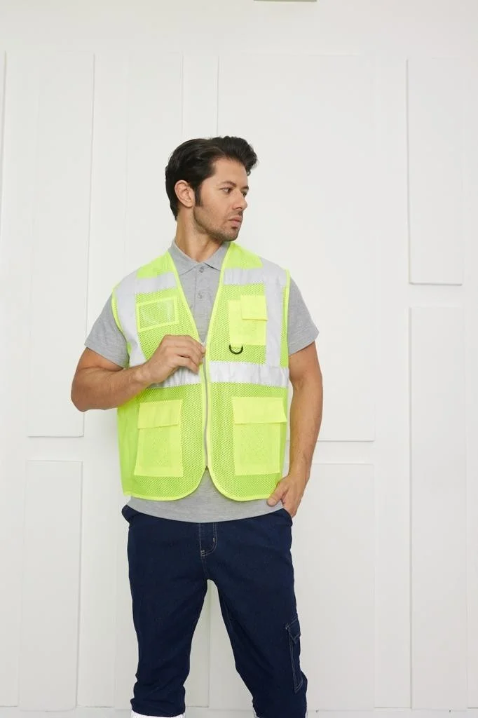 Orange Safety Engineer Type Mesh Warning Vest